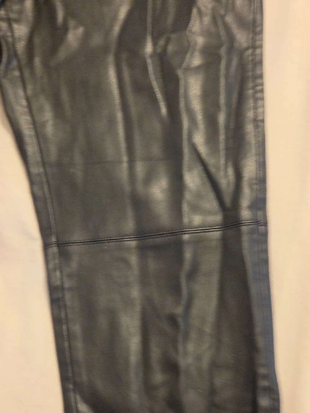 Women's Zara High-waisted Black Faux Leather Pants